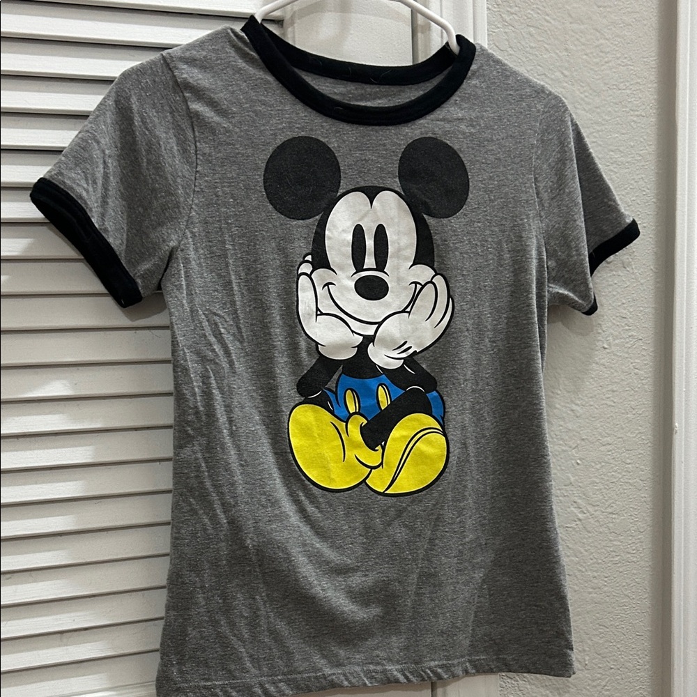 Disney Mickey Mouse Gray and Black T-Shirt